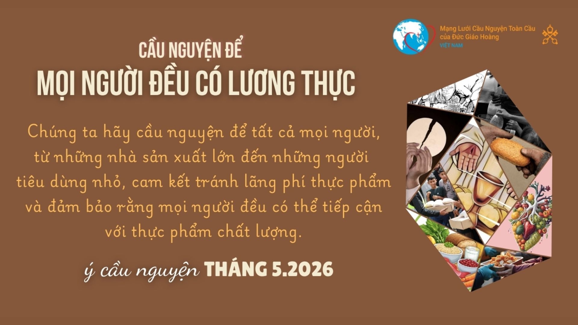 Ý cầu nguyện của Đức Thánh Cha tháng 5/2026: Cầu nguyện cho mọi người đều có lương thực