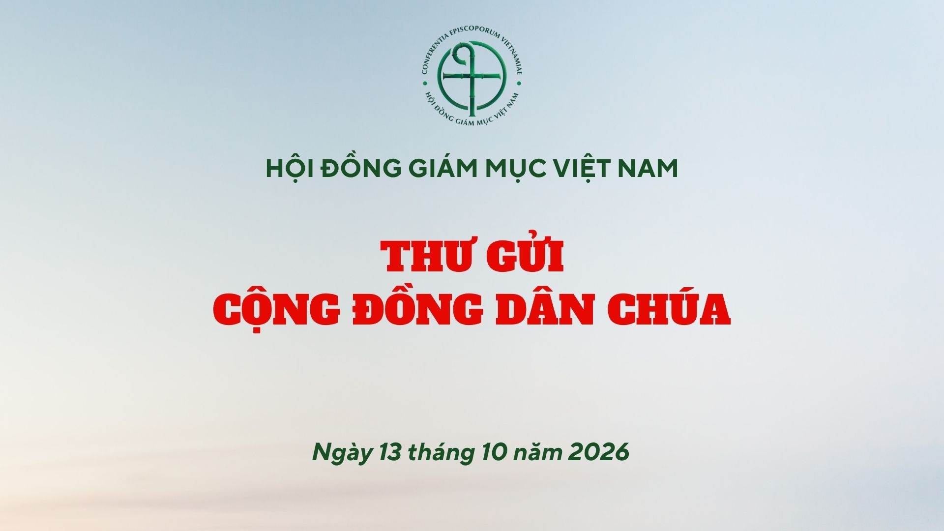 Hội đồng Giám mục Việt Nam - Thư gửi cộng đồng Dân Chúa