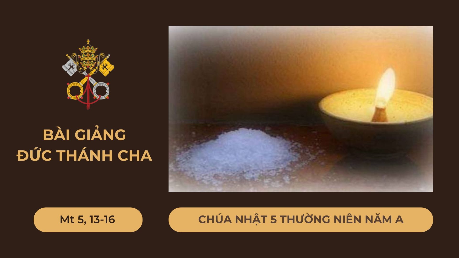 Bài giảng Đức Thánh Cha - Chúa nhật 5 Thường niên năm A
