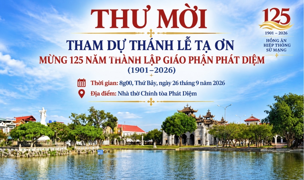 Thư mời tham dự Thánh lễ tạ ơn mừng 125 năm thành lập giáo phận Phát Diệm