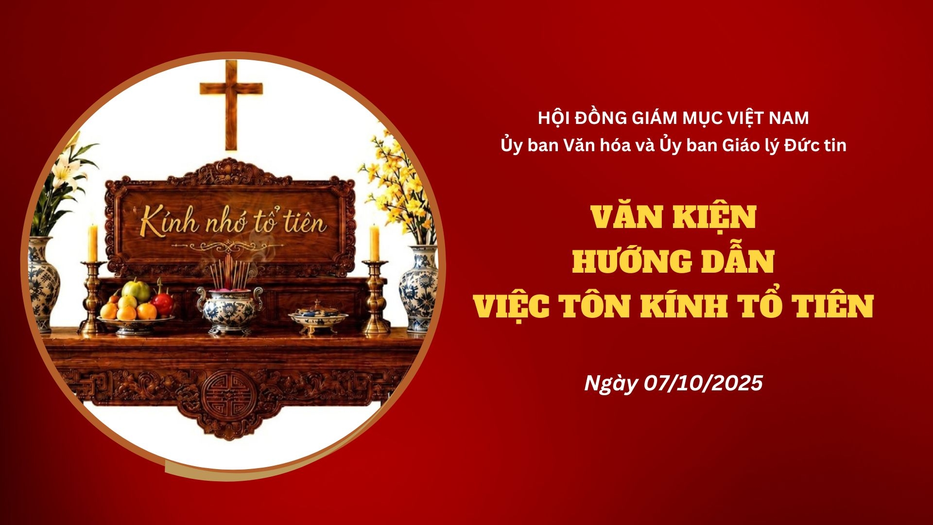 Văn kiện Hướng dẫn việc tôn kính tổ tiên