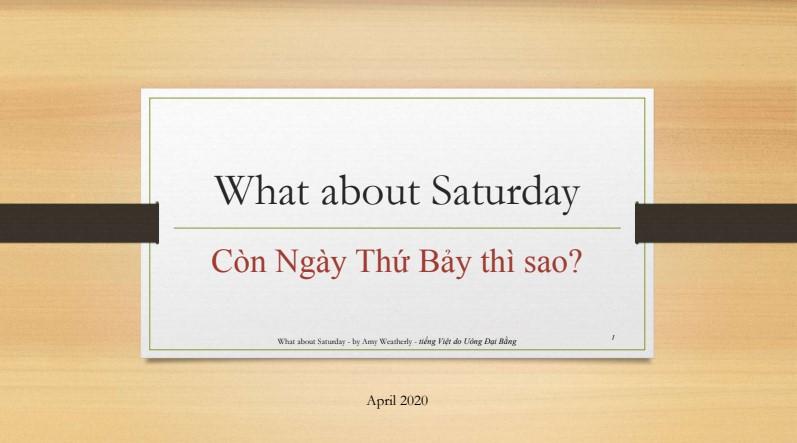 Về ngày Thứ Bảy Tuần Thánh