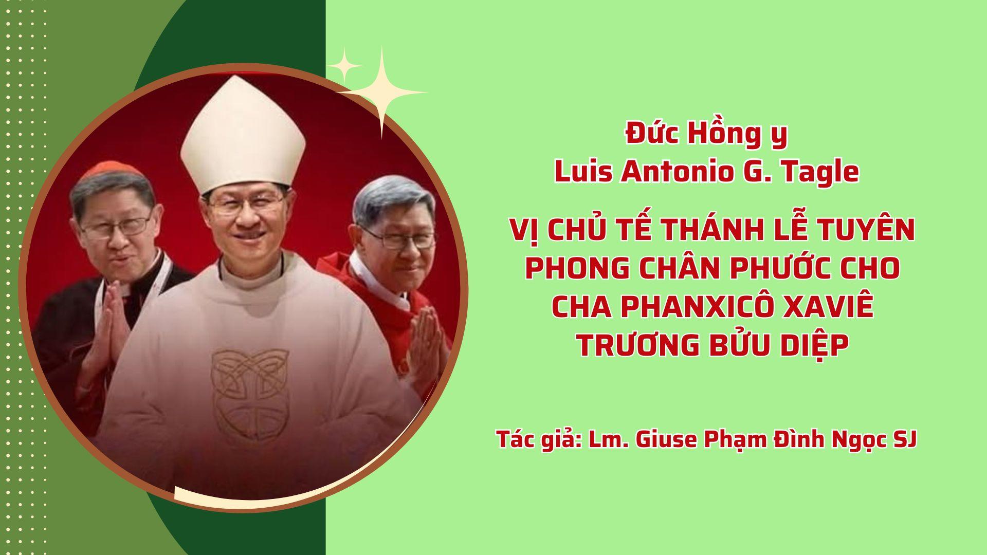 vi chu te thanh le phong chan phuoc cho cha  phanxico xavie truong buu diep