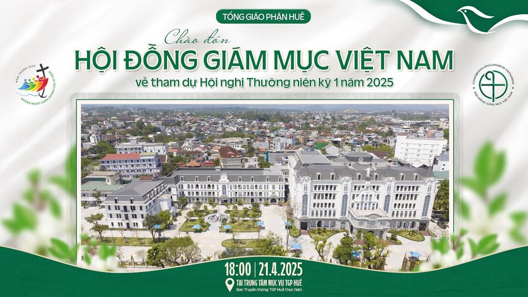 Buổi chào đón Hội đồng Giám mục Việt nam về tham dự hội nghị thường niên nhiệm kỳ 1/2025 lúc 18:00 ngày 21/04/2025
