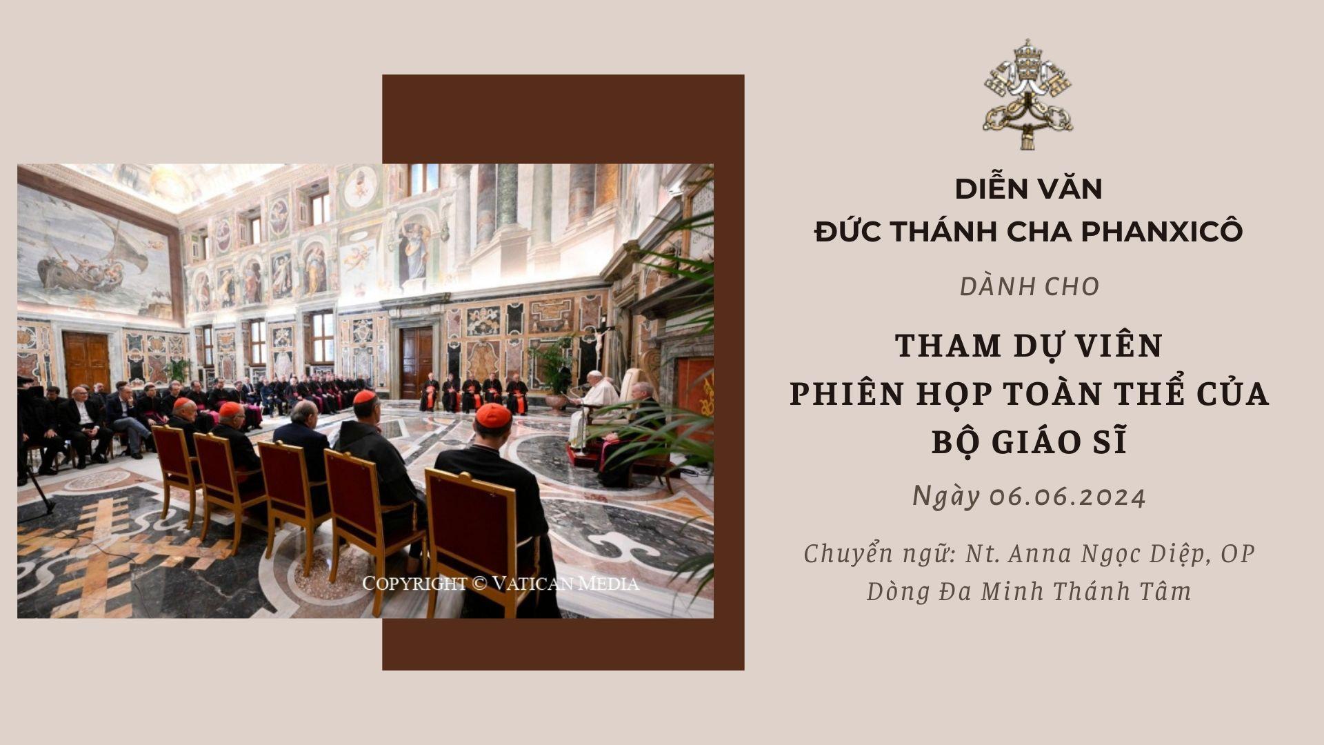 Diễn văn Đức Thánh Cha dành cho tham dự viên phiên họp toàn thể của Bộ Giáo Sĩ năm 2024