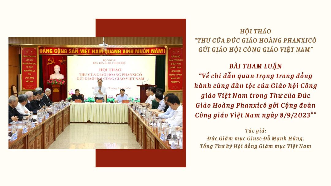 Về chỉ dẫn quan trọng trong đồng hành cùng dân tộc của Giáo Hội Công giáo Việt Nam trong Thư của Đức Giáo Hoàng Phanxicô gởi Cộng đoàn Công giáo Việt Nam ngày 8/9/2023