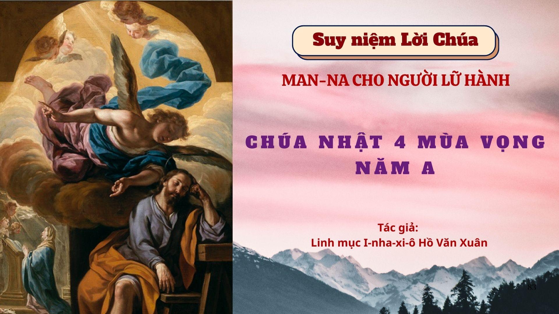 Chúa nhật 4 mùa Vọng năm A - Man-na cho người lữ hành
