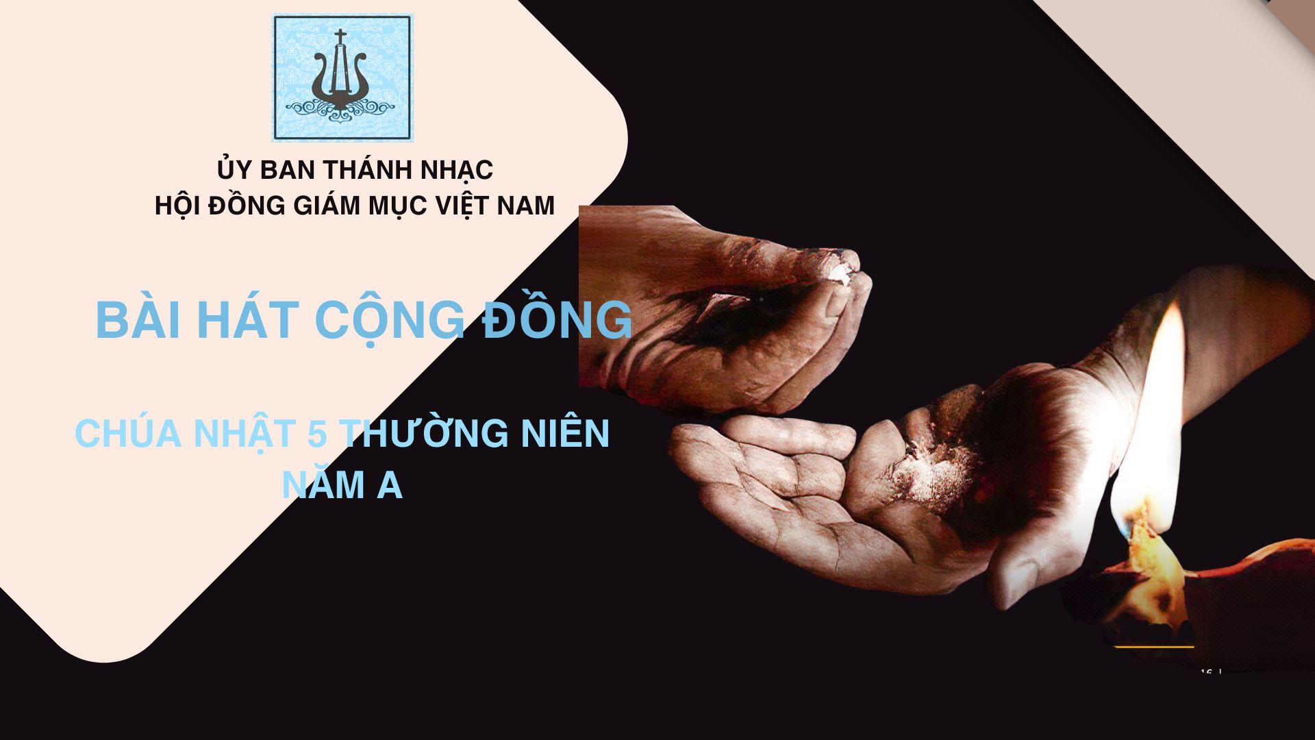 Bài hát cộng đồng lễ Chúa nhật 5 Thường niên năm A