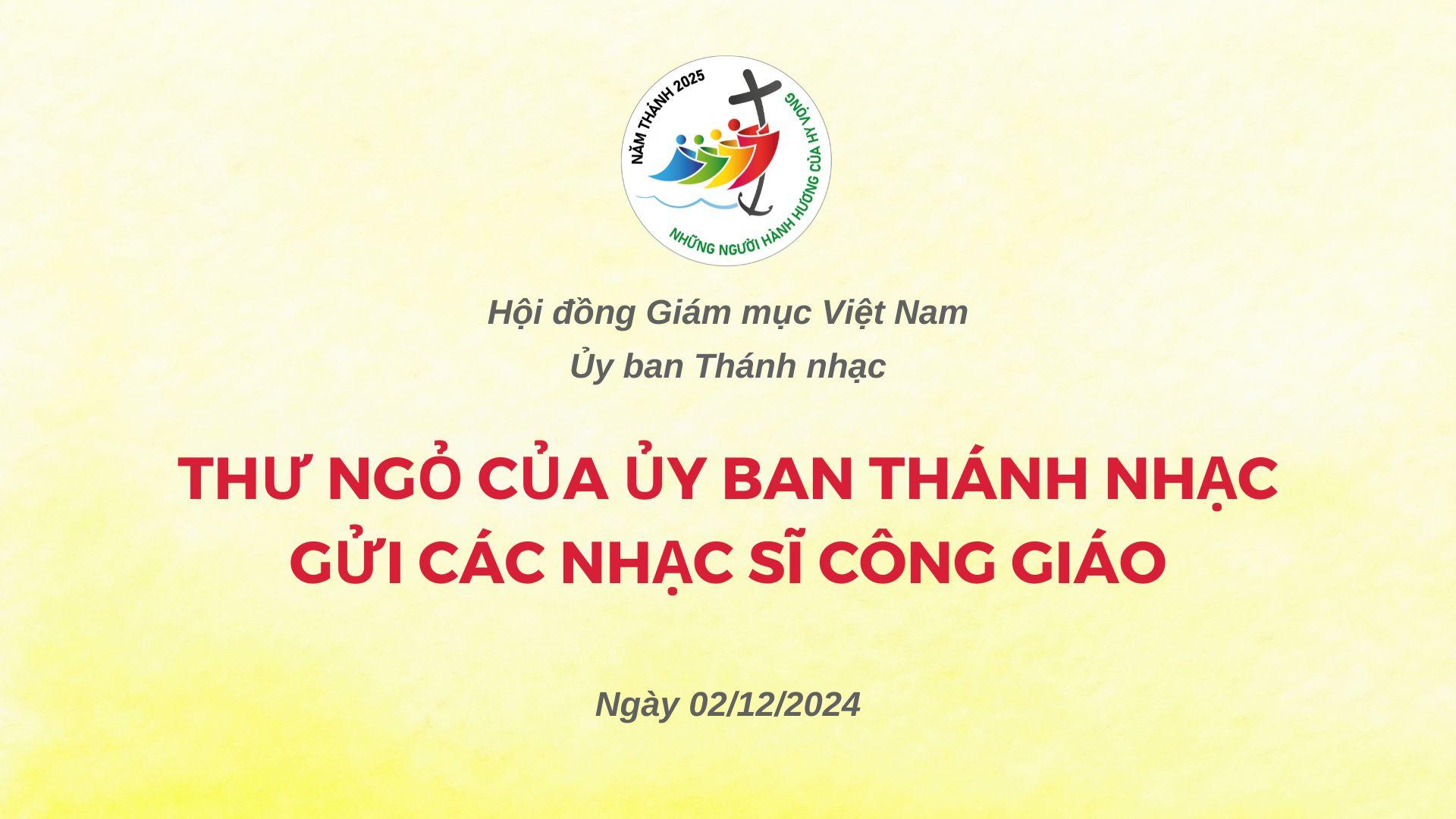 thu ngo cua uy ban thanh nhac gui cac nhac si cong giao