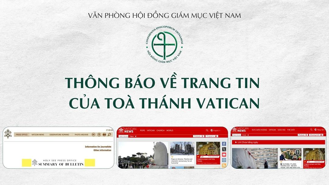 van phong hoi dong giam muc viet nam thong bao ve trang tin cua toa thanh vatican