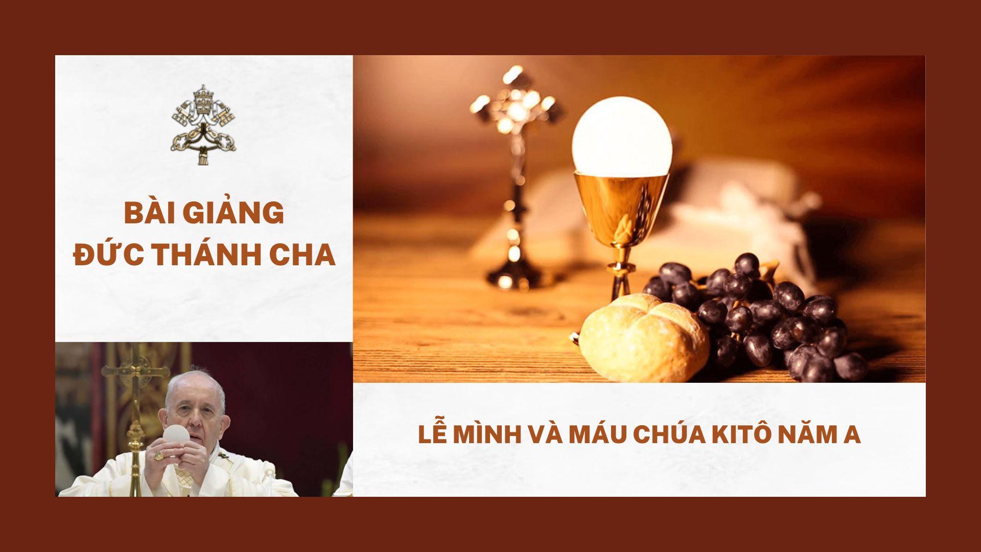 Bài giảng Đức Thánh Cha - Lễ Mình Máu thánh Chúa Kitô năm A