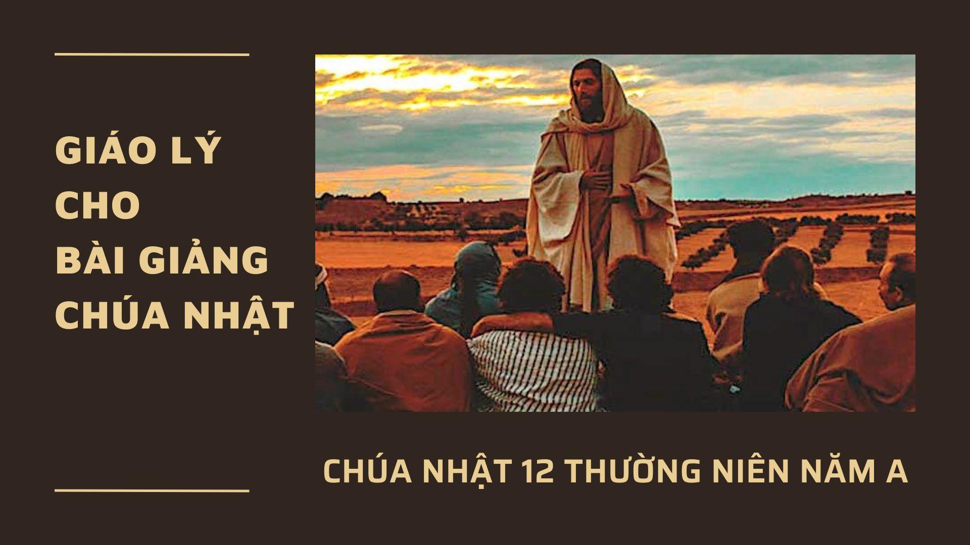 Giáo lý cho bài giảng Chúa nhật 12 Thường niên năm A