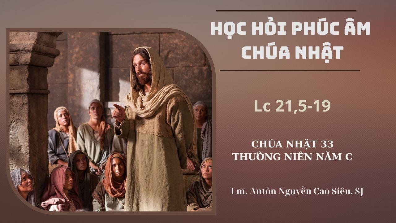Học hỏi Phúc âm Chúa nhật 33 Thường niên năm C (Lc 21,5-19)