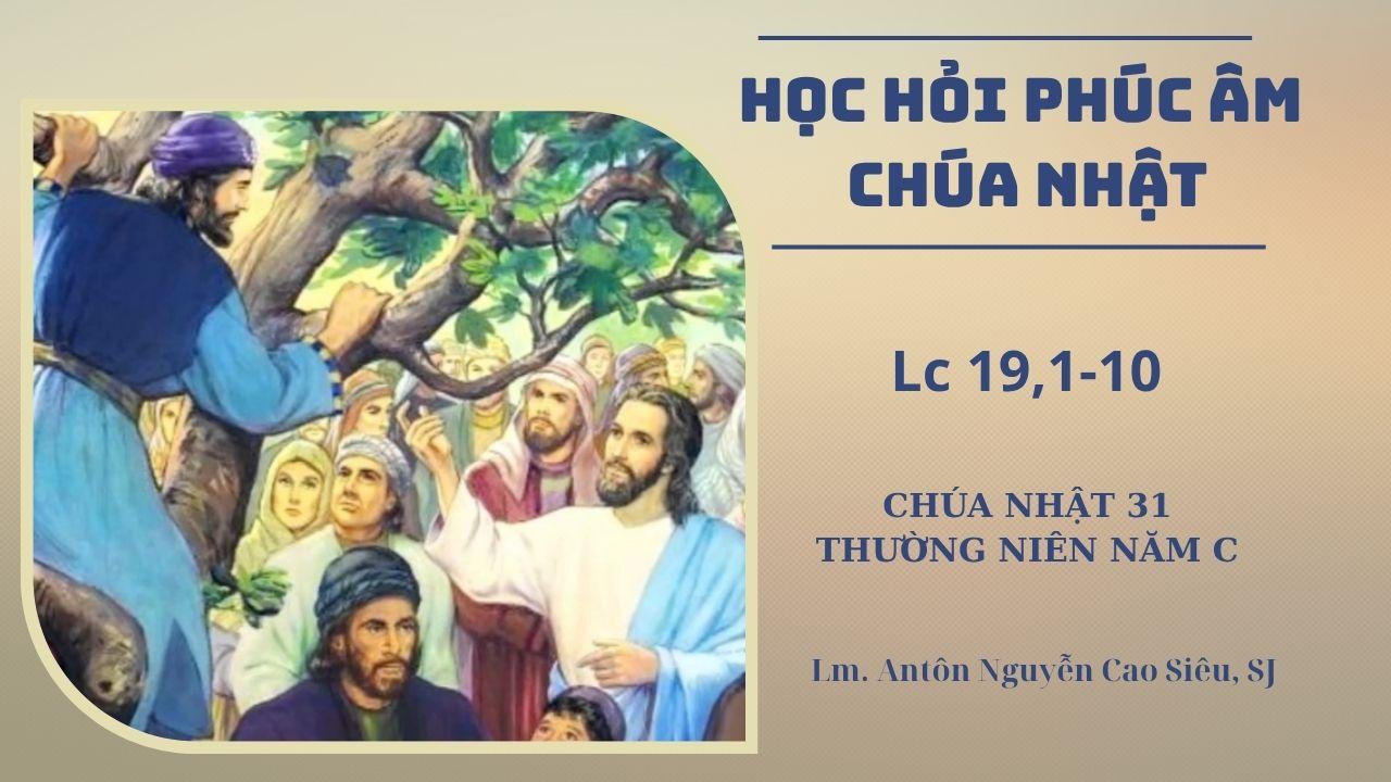 Học hỏi Phúc âm Chúa nhật 31 Thường niên năm C (Lc 19,1-10)