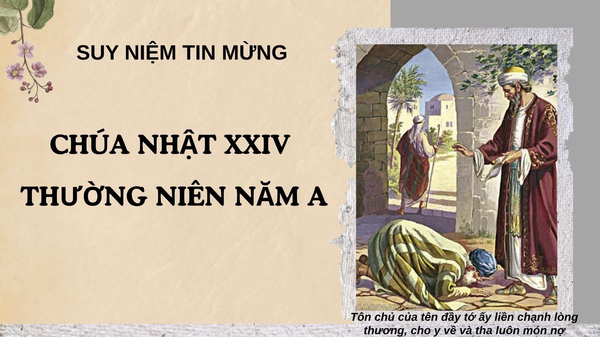 Không phải cho chính chúng ta - Suy niệm Chúa nhật 24 Thường niên năm A của Cha Roberto Pasolini